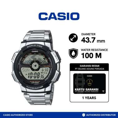 Casio AE-1100WD-1AVDF Jam Tangan Pria Silver
