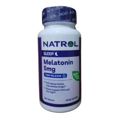 Natrol Suplemen Melatonin 5 mg 5mg (100) Insomnia Tidur Sleep Aid