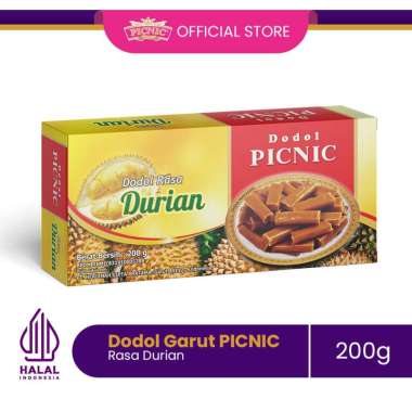 PICNIC Dodol Garut Rasa Durian Cemilan Tradisional [200 g]