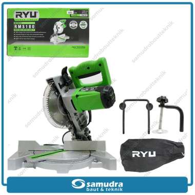 RYU RMS180 Miter Saw Mesin Pemotong Kayu 7" Gergaji Aluminium Sudut