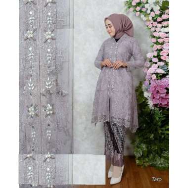 LAVISA Baju Gamis Wanita Brukat Corneli Kombinasi Tile Tutu Murah Premium Terbaru 2021 Kekinian taro