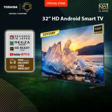 [FREE BRACKET] Toshiba TV 32" HD Android TV - Google Assistant Netflix Disney+ Youtube Dolby Audio W