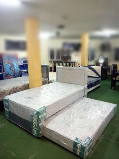 GUHDO - 2in1 SET Tempat Tidur Single - Ranjang Susun - Tingkat - Kasur - SpringBed Anak 120 x 200 Si