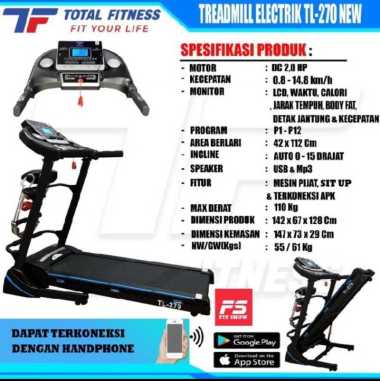 TL-270 Treadmill Elektrik 2 Hp Total Health Gym