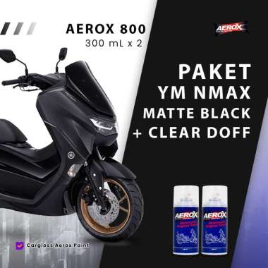 Paket Cat Semprot Aerox 800 Yamaha Nmax Matte Black Plus Clear Doff