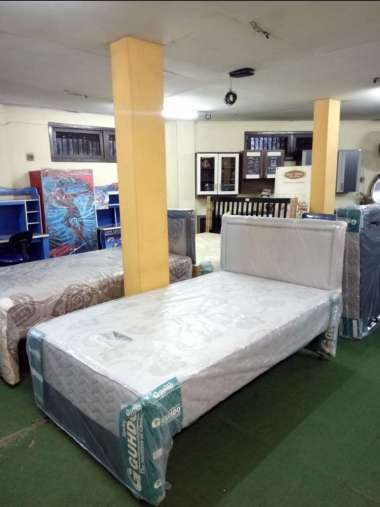 FURNITURE GUHDO - Tempat Tidur Anak - Ranjang - Kasur - SpringBed - Bed Set Single 120 x 200 Silver