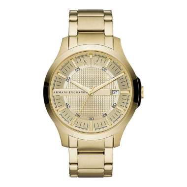 Jam Tangan Pria Armani Exchange AX2415 Men Gold Dial Gold Stainless Steel Strap Gold