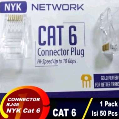Konector RJ45 NYK Cat 6 Isi 50/Konector Rj 45 Cat 6 NYK