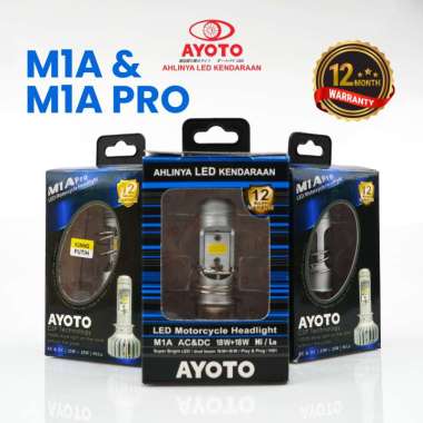 Lampu LED Utama Motor Bebek Matic AYOTO M1A PRO H6 AC DC PNP M1A PRO PUTIH/PUTIH