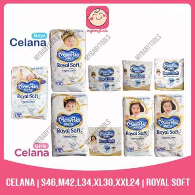 MAMYPOKO PANTS ROYALSOFT S46 M42 L34 XL30 XXL24 S 46 M 42 L 34 XL 30 XXL 24 BOYS GIRLS POPOK CELANA 