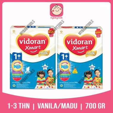 VIDORAN XMART 1+ IMUNUP VANILA MADU 700gr KEMASAN BARU = MADU