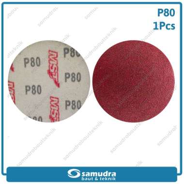 MST Amplas Velcro No 80 Satuan Amplas Kayu Tempel Bulat Mesin Gerinda