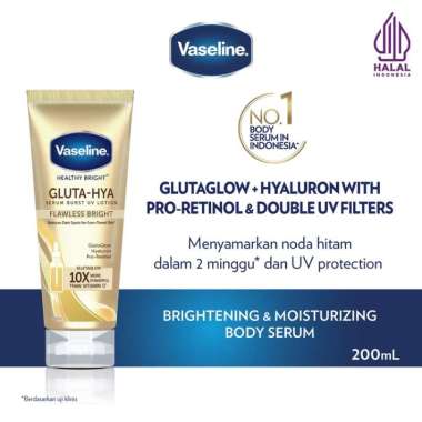 Vaseline Healthy Bright​ Gluta-Hyaluron Serum Burst Flawless Bright UV Lotion [200 mL]