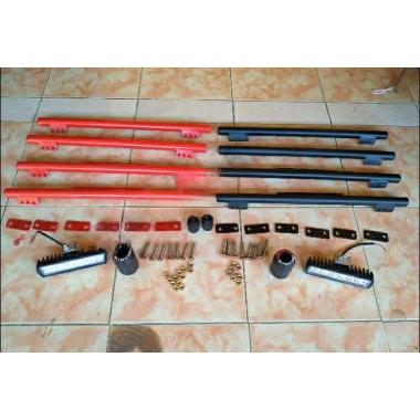 engine guard all Scorpio Jalu slider lampu tembak Engine guard+Lampu Hitam
