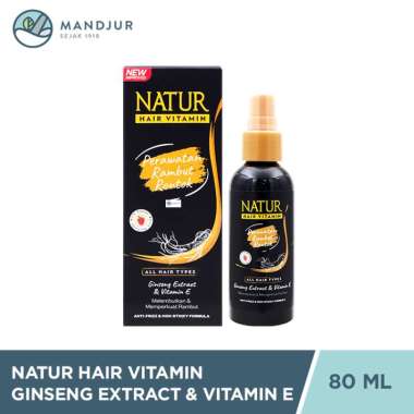 Natur Hair Vitamin Ginseng Extract & Vitamin E 80 ML - Vitamin Semua Jenis Rambut