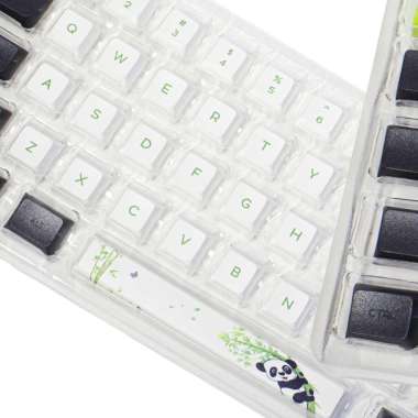 GSA-PBT Dye-sub-Panda /Keycaps GSA PBT Dye-sub - Panda (Dark Grey/White/Green) Panda