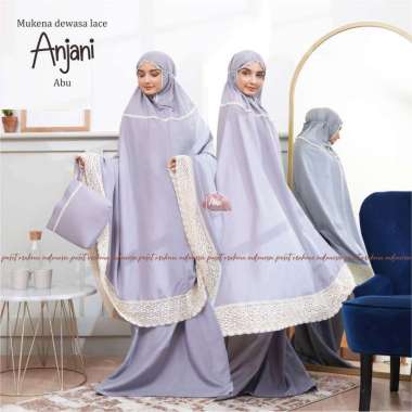 PUSAT MUKENA INDONESIA - MUKENA DEWASA LACE ANJANI LAVENDER