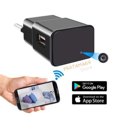 Spy Camera Wifi CCTV Mini Model Adaptor Charger USB HD 1080P Support 128GB - Kamera Pengintai Charge