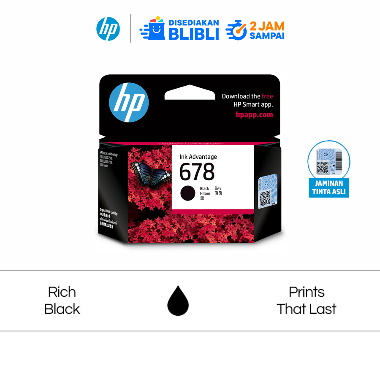 HP 678 Black Original Ink Advantage Cartridge -