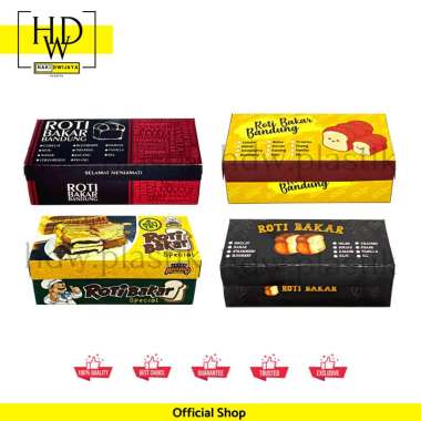 Dus Roti Bakar Bandung Motif Full Colour - 20 Pcs Kuning