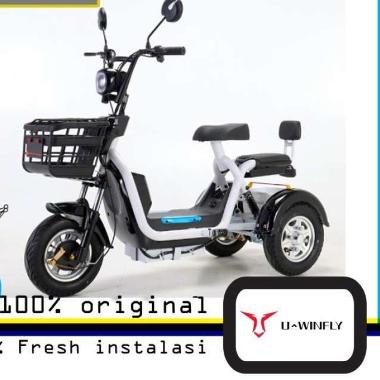 Sepeda Listrik Roda 3 Uwinfly Romeo 3 Abu-abu