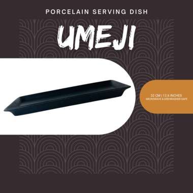 Soebi Antiq - UMEJI Rectangle Plate I Piring Kotak Keramik I Piring Makan Porselen Putih I 20 cm x 1