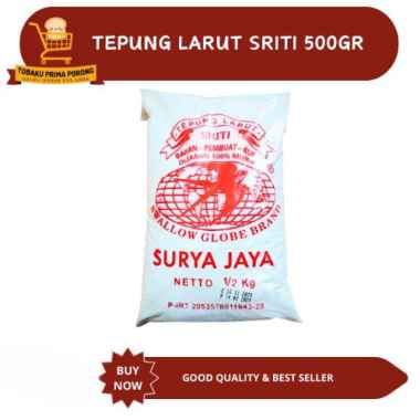 TEPUNG LARUT SRITI - BAHAN PEMBUAT KUE - SWALLOW GLOBE BRAND SURYA JAYA 500GR