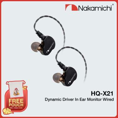 Nakamichi HQ X21 Dual Dynamic Driver In Ear Monitor Wired Earphone Mic