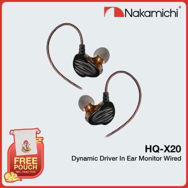 Nakamichi HQ X20 Dual Dynamic Driver In Ear Monitor Wired Earphone Mic