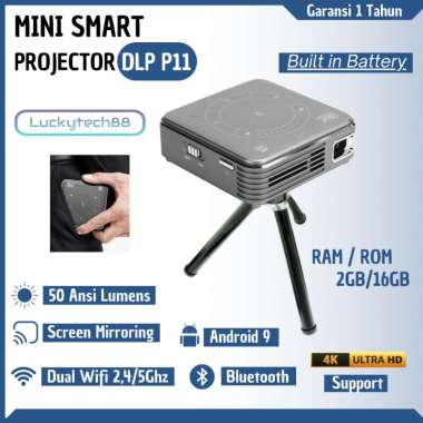 Mini Smart Projector Android 9 Airplay Miracast P11 2GB/16 DLP