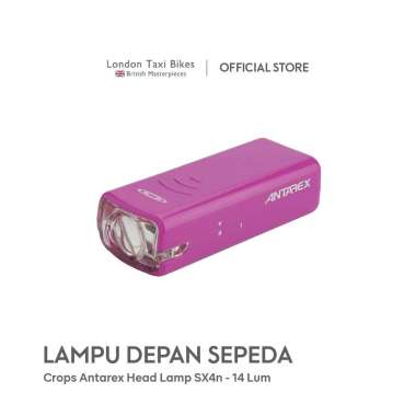 Lampu Depan Sepeda Crops Antarex Head Lamp SX4n - 14Lum Pink