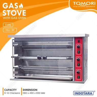 Gas Rotisserie 3 Rods / Mesin Pemanggang Tomori - TGJ3P
