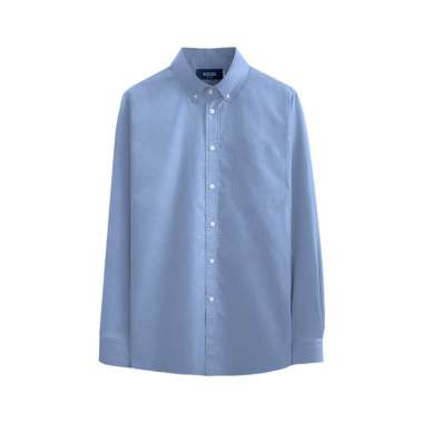 Kasual Kemeja Basic Oxford Maya Blue Shirt L