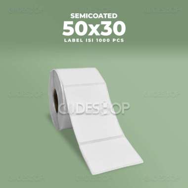 LABEL BARCODE 50 X 30 (1LINE) KERTAS STICKER LABEL SEMICOATED 50X30 MM