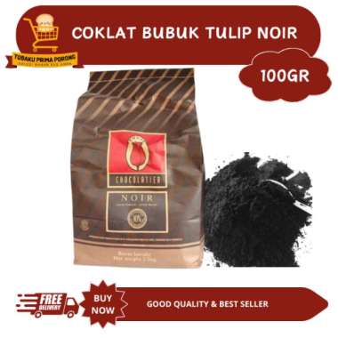 Coklat Bubuk Tulip NOIR Hitam Pekat Pure Cocoa Powder Tulip Chocolatier Kakao bubuk 100gr