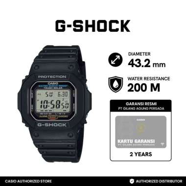 G-SHOCK G-5600UE-1DR Jam Tangan Pria Digital Tough Solar Hitam G-5600