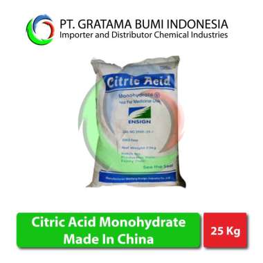 Citric Acid Monohydrate ex china 25 KG