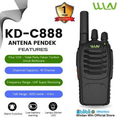 HT WLN KD - C888 PLUS Baterai 1500mAh Tanpa Desktop 888S C888plus antena pendek non
