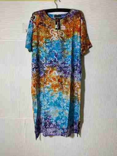 daster pendek jumbo L5 batik kencana ungu label hitam - daster jumbo motif 4 5L