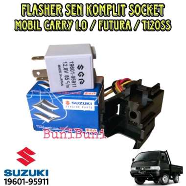 FLASHER SEN CARRY KOMPLIT SOCKET / Relay Otomatis Sen Riting Mobil SUZUKI CARRY 1.0 / FUTURA / T120S