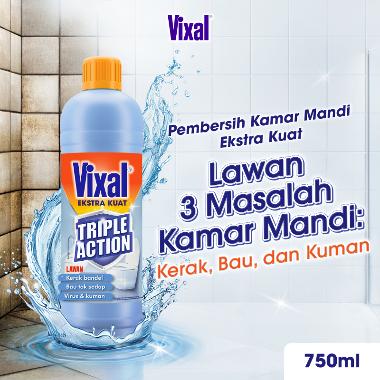 Vixal Pembersih Porselen & Kamar Mandi HCl Anti Kerak Bandel Ekstra Kuat 750 mL -