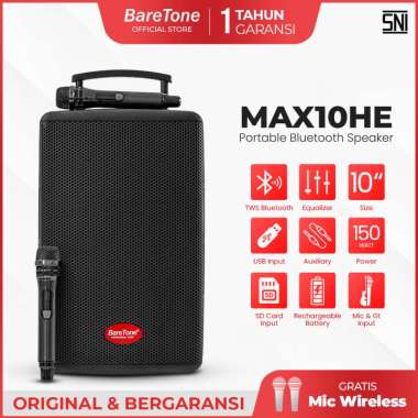 Speaker Portable BareTone MAX10HE Type 10 inch
