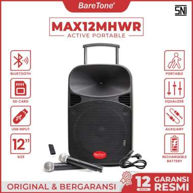 Speaker Portable 12" BareTone MAX12MHWR