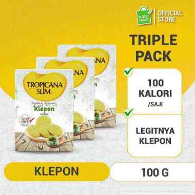 Triple Pack - Tropicana Slim Klepon Cookies (5 Sch) - Snack Bebas Gula, 100 Kalori