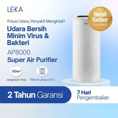 LEKA AP8000 Super Air Purifier - HEPA13 Filter UVC Ion Negatif HEPA UV 1 Unit AP8000