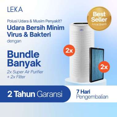 LEKA AP8000 Super Air Purifier - HEPA13 Filter UVC Ion Negatif HEPA UV 2 Unit + 2 Filter