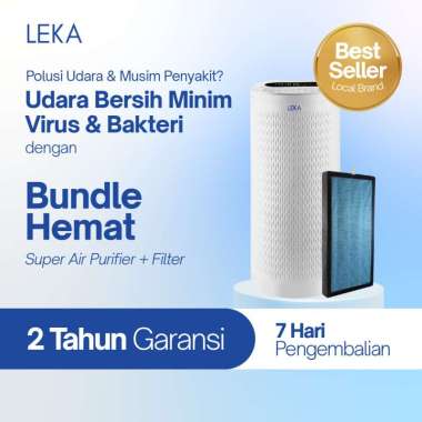 LEKA AP8000 Super Air Purifier - HEPA13 Filter UVC Ion Negatif HEPA UV Bundle Hemat