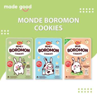 Monde Boromon 120 gr - Biskuit Bayi Sehat,Cookies Baby Snack 1-5 tahun Milk