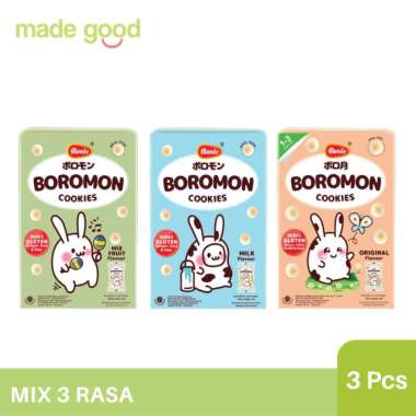 Monde Boromon 120 gr - Biskuit Bayi Sehat,Cookies Baby Snack 1-5 tahun Mix 3 Rasa
