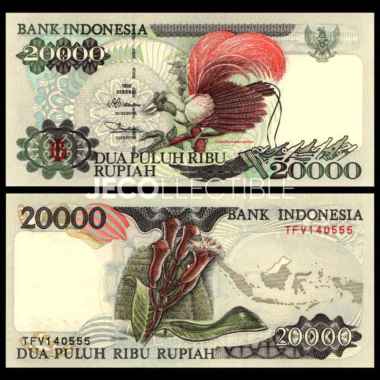 Uang Kuno Indonesia 20000 Rupiah Cendrawasih UNC